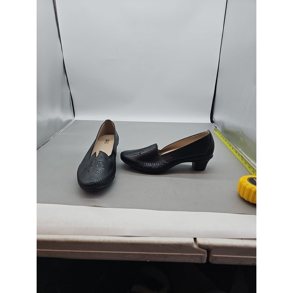 SAS Sonyo Women's Comfort Heels Blac Patent Leather Pumps Slip On Shoes SZ 10 W